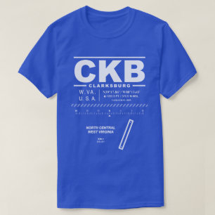 T-shirt de l'aéroport CKB de North Central West Vi