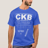 T-shirt de l'aéroport CKB de North Central West Vi (Devant)