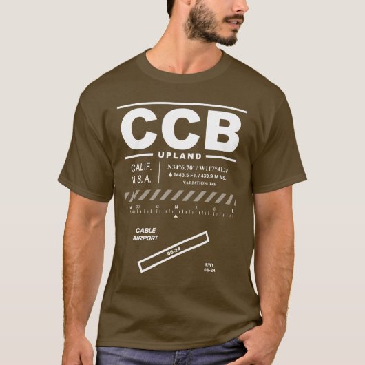 T-shirt de l'aéroport de câble CCB (Devant)