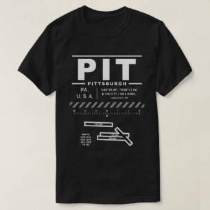 T-shirt de l'aéroport international de Pittsburgh