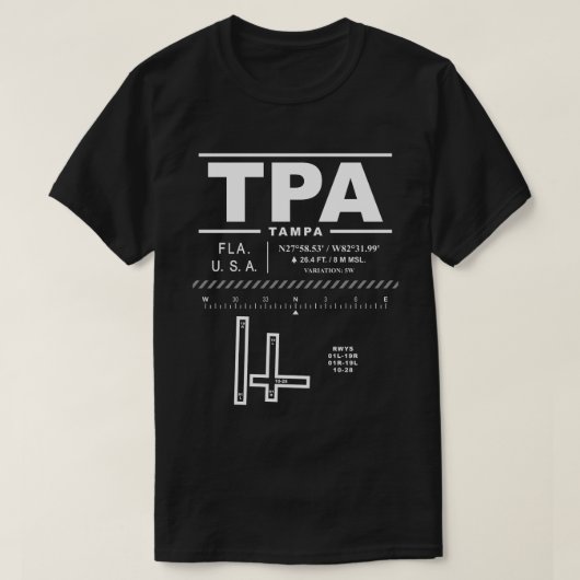 T-shirt de l'aéroport international de Tampa (Design devant)