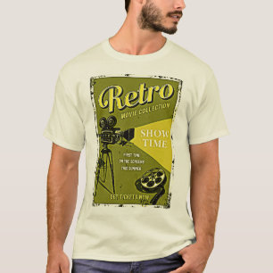 T-shirt de l'affiche de cinéma rétro