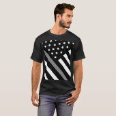 T-shirt de l'agent de correction noir gris (Devant entier)
