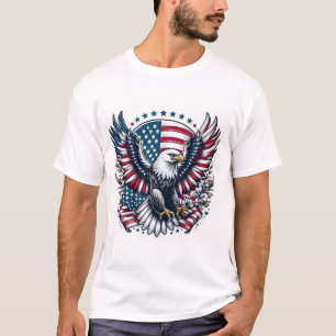 T-shirt de l'aigle patriotique américain