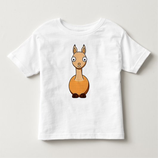 T-shirt de lama de bande dessinée d'enfants (Devant)