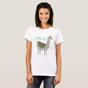 T-shirt de lama de Se de Cómo