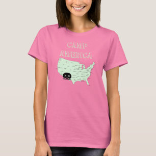 T-shirt de l'Amérique de camp de RVing de carte