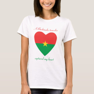 T-shirt de l'amour du drapeau burkinabé