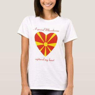 T-shirt de l'amour du drapeau de la Macédoine du