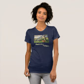 T-shirt de Land Rover de style ancien de dames (Devant entier)