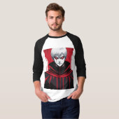 T-shirt de l'Anime rouge gothique (Devant entier)