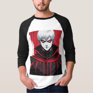 T-shirt de l'Anime rouge gothique