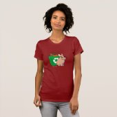 T-shirt de lapin de hippie (sans texte) (Devant entier)