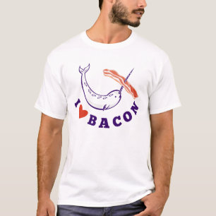 T-shirt de lard d'amour de la baleine I de Narwhal