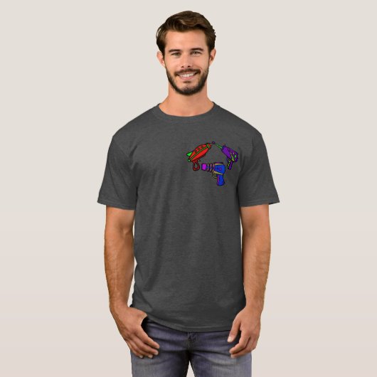 T-shirt de l'arme rétro spatiale  (Devant entier)
