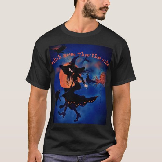 T-shirt de l'art de la sorcière d'Halloween (Devant)
