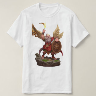 T-Shirt de l'Art Fantastique du Guerrier Nain ailé