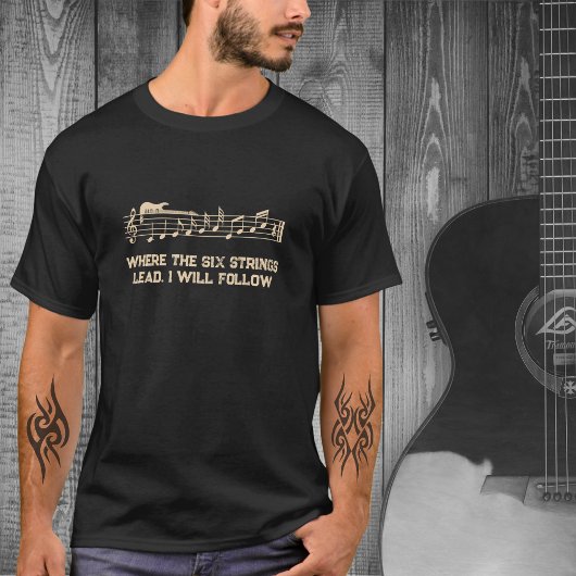 T-shirt de l'artiste musicale Black et Tan Guitare