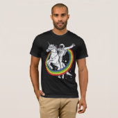 T-shirt de l'astronaute à cheval de la licorne (Devant entier)
