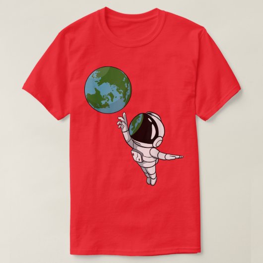T-shirt de l'astronaute de la Terre spatiale (Design devant)