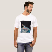 T-shirt de l'astronomie des hommes de télescope (Devant entier)