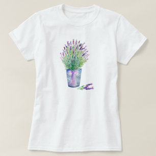 T-shirt de lavande française d'aquarelle