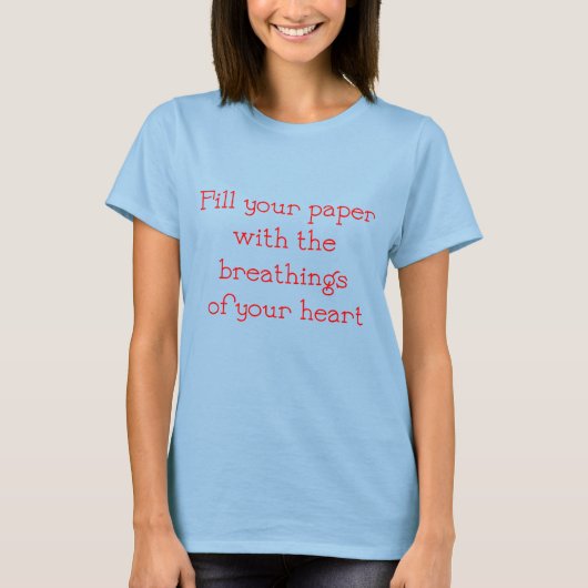 T-shirt de l'écrivain (Devant)