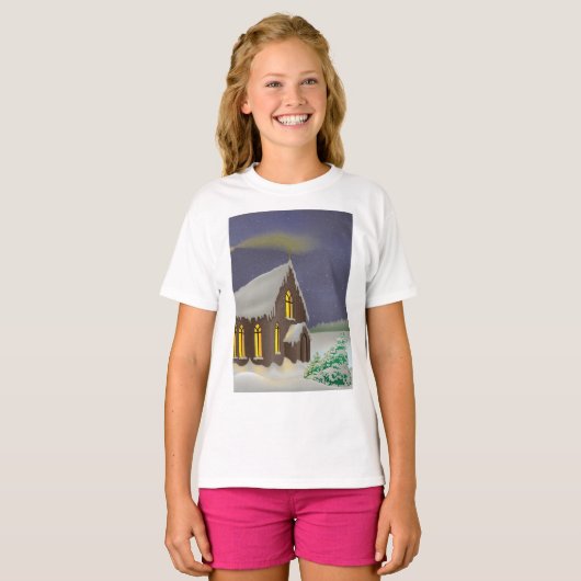 T-shirt de l'église d'hiver (Devant entier)