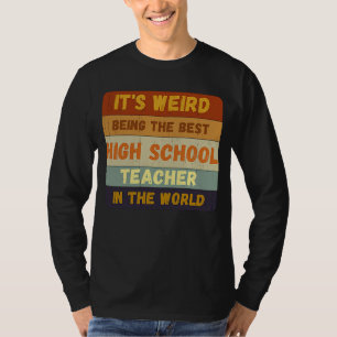 T-shirt De l'élève au meilleur lycée Enseignant Monde Vin