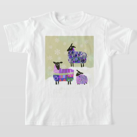 T-shirt de l'enfant Sheep d'hiver (Poser)