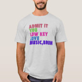 T-shirt de l'enseignant de musique basse clé (Devant)