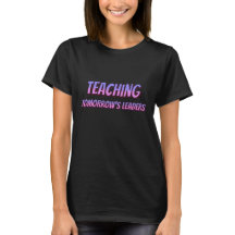 T-shirt de l'enseignant en texte de dessin | Dirig