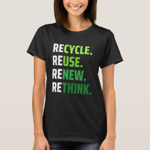 T-shirt De l'environnement Activisme Recycle Utiliser New