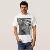 T-shirt de léopard de neige de sommeil (Devant entier)