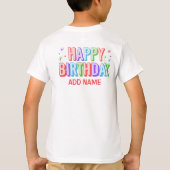 T-Shirt de l'équipe d'anniversaire (Dos)