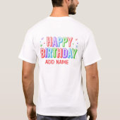T-Shirt de l'équipe d'anniversaire (Dos)