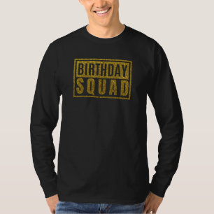 T-shirt de l'équipe d'anniversaire