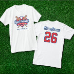 T-shirt de l'équipe de baseball de dernière taille<br><div class="desc">Préparez-vous à la fête de célibataire ultime avec ce t-shirt "Dernier Swing Before the Ring" sur le thème du baseball ! Cette chemise présente un design avant avec le logo "Dernier Swing Before the Ring", le nom de l'événement et l'emplacement. Le dos affiche fièrement "Team Groom" au-dessus de votre choix...</div>