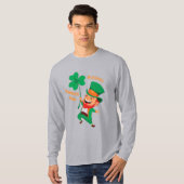 T-shirt de l'équipe de Shamrocks irlandais Leprech (Devant entier)