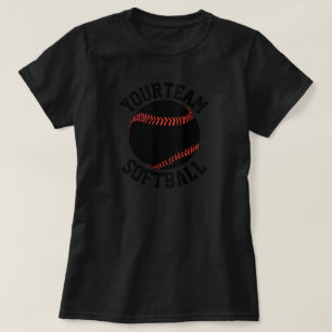T-shirt de l'équipe féminine de softball sur mesur