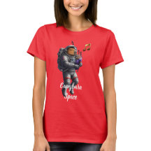 T-Shirt de l'Espace Joueur de Cornemuse Astronaute
