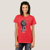 T-Shirt de l'Espace Joueur de Cornemuse Astronaute (Devant entier)