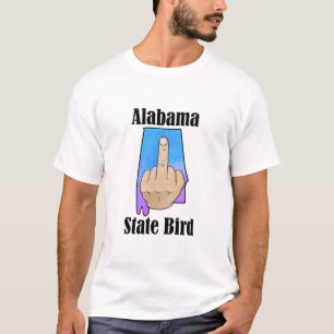 T-shirt de l'état de l'Alabama couleur du doigt ce