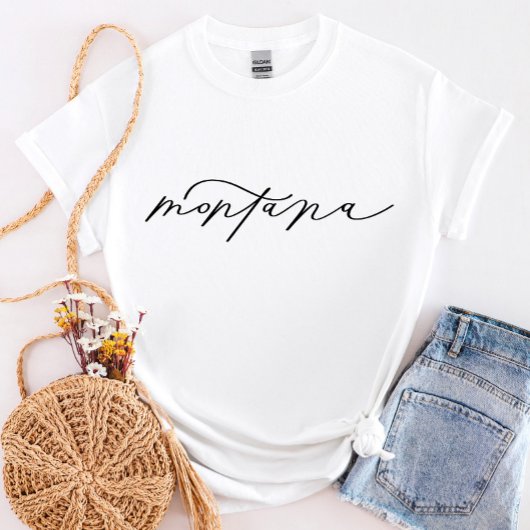 T-shirt de l'État de Montana Script