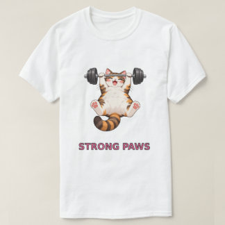 T-Shirt de levage de poids pour chat à pattes fort