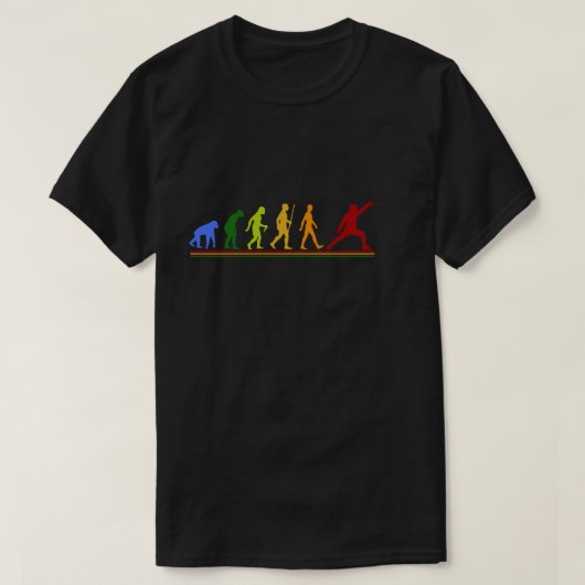 T-Shirt De L'Évolution De La Clôture Rétro (Design devant)