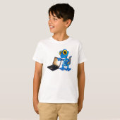 T-shirt de lézard d'ordinateur portable (Devant entier)