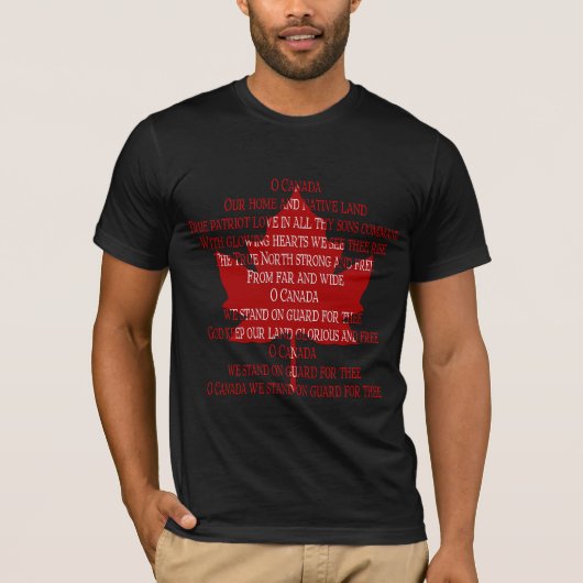 T-shirt de l'hymne du Canada Cadeaux Souvenir Chem (Devant)