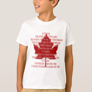 T-shirt de l'hymne du Canada pour enfants Souvenir