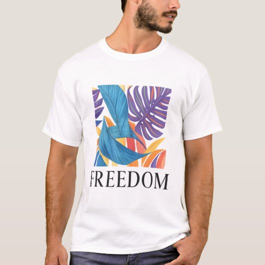 T-shirt de liberté - Tee graphique en gras pour au (Devant)